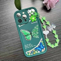 Coques de téléphone pas chères en gros de l'usine BAILI pour Oneplus NORD CE3 LITE/1+11R/12R, motif papillon coloré, bracelet magnifique, coque de téléphone portable