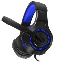 Kabelgebundenes Gamer-Headset mit Farbiger LED USB/3,5mm Klinkenstecker On-Ear & Over-Ear PC-Gaming-Kopfhörer für Computer