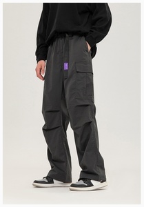 <span class=keywords><strong>Pantaloni</strong></span> <span class=keywords><strong>Cargo</strong></span> Casual stile High Street da <span class=keywords><strong>uomo</strong></span> <span class=keywords><strong>pantaloni</strong></span> Pocket Multi-Pocket <span class=keywords><strong>pantaloni</strong></span> da Jogger larghi a gamba dritta con disegno da paracadutista personalizzato - Product Image 6