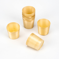 Gobelets en bois jetables de qualité alimentaire, sans peinture, sans cire, résistants à la chaleur, pour le camping, les pique-niques, les fêtes, l'utilisation commerciale