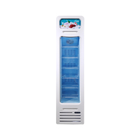 Réfrigérateur portable pour boissons Meisda SD105BG 105L en acier inoxydable, porte en verre, congélateur vertical commercial pour aliments surgelés