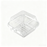 Boîtes en plastique PET transparentes écologiques personnalisées en usine avec logo et impression sur mesure, service OEM/ODM pour l'emballage de gâteaux et de desserts