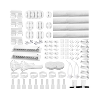 313 pièces manchons de fil réutilisables et pinces de câble électrique Kit de rangement de câble en plastique pour la gestion des câbles de bureau et PC à domicile