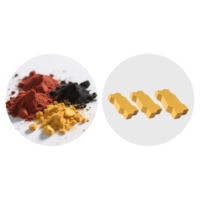 Briques jaunes en poudre, pigment de couleur au oxyde de fer, g