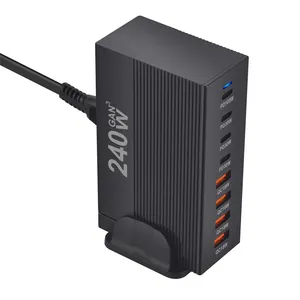 <span class=keywords><strong>Chargeur</strong></span> GaN de bureau 240W à <span class=keywords><strong>4</strong></span> ports USB-C PD à <span class=keywords><strong>charge</strong></span> rapide pour téléphones mobiles (compatible 16/15/14) - Product Image 3