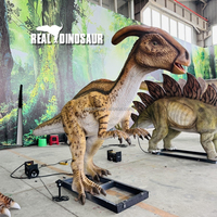 Animatroniques de dinosaures grandeur nature réalistes en fibre de verre et en métal haut de gamme pour une utilisation en intérieur/extérieur Parcs à thème Centres commerciaux
