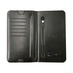 Il più recente portafoglio intelligente portatile in pelle sintetica per gli uomini è dotato di interfaccia di uscita di tipo C e caricatore Wireless Power Bank - Product Image 1