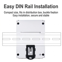 Meter Energi Listrik 4P Guide-Rail Tiga Fasa Empat Kawat 380V Layar LCD Meter Watt-Jam Daya Tinggi Kelas 1.0 Arus Maksimum 60A
