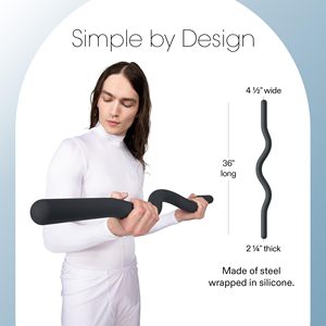 Barra ergonómica para curl, press, remo, sentadillas y avances - Accesorio de gimnasio en casa para entrenamiento de fuerza y ejercicio de cuerpo completo - Product Image 4