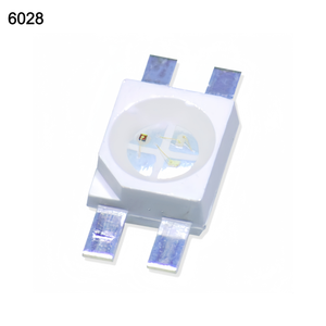 Chip <span class=keywords><strong>LED</strong></span> RGB <span class=keywords><strong>SMD</strong></span> 6028 de Alto Brillo, 6.0x2.8mm, Sin Plomo, Lente Difusa de Ángulo Amplio de 120°, Luz Indicadora de Cambio de Color - Product Image 3