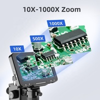 Microscope numérique de laboratoire avec écran LCD IPS HD de 5 pouces, caméra MI USB, 16MP, 1080P, CMOS, éclairage LED