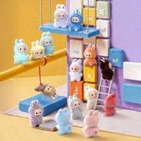 PM Labu Mini Original Authentique Nouveau V4 4.0 Pin pour la série Love Heart Code Peluche en vinyle Porte-clés Boîte mystère à l'aveugle A-Z