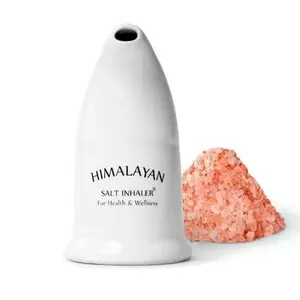 喜马拉雅盐吸入器易于使用的陶瓷盐吸入器，包括纯喜马拉雅盐