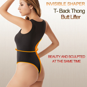 Col haut bout à bout femmes body contrôle du ventre Shapewear sans couture ouvert entrejambe t-back corps Shaper pour les femmes - Product Image 5