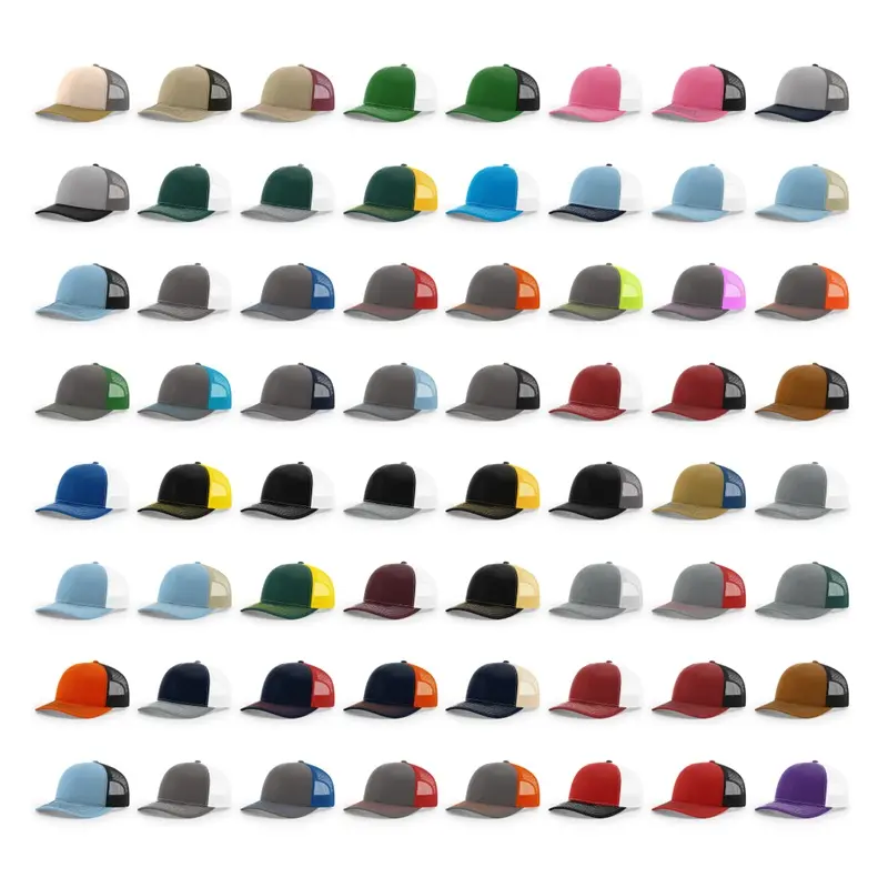 Custom Logo 6 Panel Mesh Sports Golf Snapback Caps For Men gorras Blank Snap Back Plain Trucker Cap Richardson 112 Trucker Hat