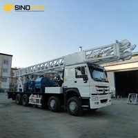 Foreuse rotative hydraulique montée sur camion Sinotruk Howo 8x4 336HP Diesel, profondeur 1000m, avec engrenages et pompe, à vendre