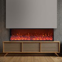 Cheminées électriques encastrées avec flammes simulées LED, idéales pour la décoration intérieure des villas, appartements et espaces commerciaux.