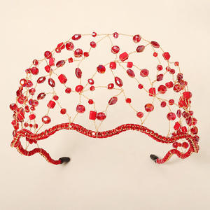 Bandeaux de cheveux tricotés à la main <span class=keywords><strong>filet</strong></span> de tête accessoires de cheveux femme mariée bandeau en maille - Product Image 6