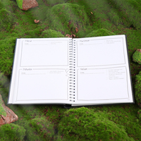 Carnet personnalisé en cuir PU avec reliure spirale, élastique et couverture rigide, journal de voyage, impression OEM