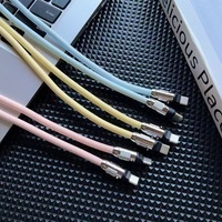 Cordon de chargement rapide 2-en-1 Premium avec sangle de téléphone réglable en nylon tressé pour utilisation en bandoulière anti-perte