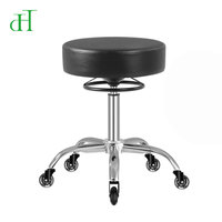 Tabouret de bureau ergonomique professionnel à roulettes, pivotant, réglable en hauteur, chaise de travail ronde