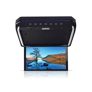 Teto solar automotivo, 15.6 polegadas, 1920*1080p, para baixo, monitor para tv e suporte para teto