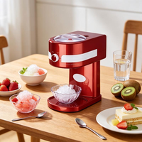 Machine à glace pilée électrique premium, compacte, en ABS de sécurité, certifiée, simple d'utilisation, multi-certifiée, pour 250g de glaçons, pour desserts et boissons à la maison