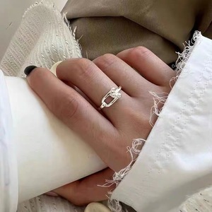 Bague en argent sterling S925 pour femmes, bijoux simples à porter au quotidien, bague fine couleur argent - Product Image 4