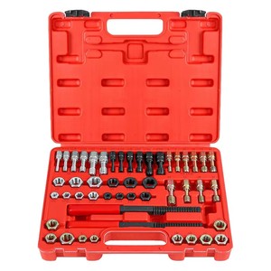 48-Piece Hand Tool Set for Nut Screw Thread Repair Includes <b>Tap</b> Die Wrench for Rusty Screw Removal in Hard Case with OEM Support - Product Image 6