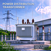 Transformateur de puissance immergé dans l'huile à faible perte et haute efficacité, série S11-M, hermétique, 30/2500 KVA, 6 KV/35 KV