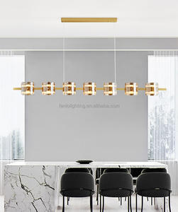 <span class=keywords><strong>Suspension</strong></span> de Salon de Luxe Italien Nouveau Postmoderne Bar Designer Tout <span class=keywords><strong>Cuivre</strong></span> Fumée Gris Or Lustre en Verre Long - Product Image 2