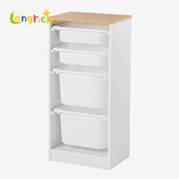 Meuble de rangement en bois pour enfants avec bacs en plastique, organisateur de jouets vertical, armoire multi-tiroirs, mobilier pour chambre d'enfant et salle de jeux