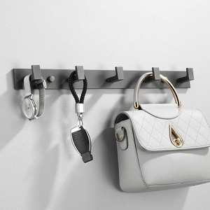 DS4949 adesivo adesivo gancio per porta Non trapanatura appendiabiti per cappelli porta appendiabiti in alluminio solido gancio da parete - Product Image 4