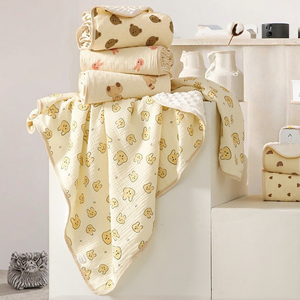 Coperta per Neonati in Morbido Cotone Mussolina Ecologico di Alta Qualità, Stampa <span class=keywords><strong>Cartoni</strong></span> <span class=keywords><strong>Animati</strong></span>, Lavorata a Maglia per Tutte le Stagioni - Product Image 3
