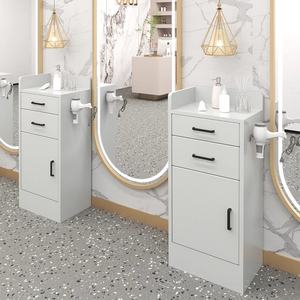 Chariot de coiffure mobile moderne de haute qualité en acier inoxydable et plastique, pliable, outil de luxe pour spa, hôtel, soins à domicile - Product Image 2