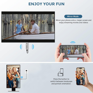 HOOMC 1080P 60Hz, écran sans fil Plug and Play, Mirrorcast AirPlay pour <span class=keywords><strong>iPhone</strong></span>/Android/Mac OS/Windows - Product Image 4