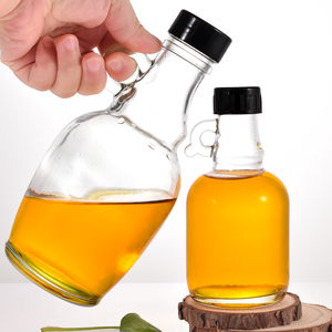 Sérigraphie 250ml 500ml Bouteilles de <span class=keywords><strong>sirop</strong></span> <span class=keywords><strong>d</strong></span>'<span class=keywords><strong>érable</strong></span> Petite bouteille californienne pour le <span class=keywords><strong>whisky</strong></span> de stockage de vin rouge avec poignée en verre - Product Image 3