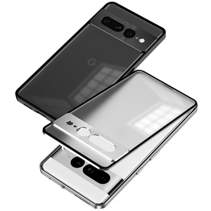 Funda de marco de parachoques de Metal magnético a presión elástica para Google <span class=keywords><strong>Pixel</strong></span> 10 9 Pro XL 8A 8 9 Pro <span class=keywords><strong>7</strong></span> 7A funda protectora de lente de PC esmerilada - Product Image 1