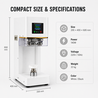 Máquina Selladora Automática de Latas de Escritorio para Leche, Té, Café, Jugo, Cerveza, Selladora de Latas de Aluminio y PET para Bebidas, Sin Rotación