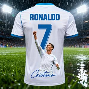 Maglia da Calcio Ronaldo 7 AI 2026 Stampa 3D Uomo Donna Bambino T-shirt Estiva Sportiva Traspirante Casual a Maniche Corte per Uso Quotidiano e Attività all'Aperto - Product Image 1