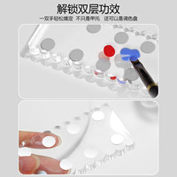 Support magnétique multifonctionnel à double rangée d'embouts d'ongles 10pcs Acrylique Base Stand Set Nail Art Polish Tray Solid Plate for Practice