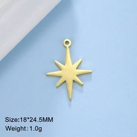 Breloques étoile du Nord pour la fabrication de bijoux, en acier inoxydable, couleur or, collier, boucles d'oreilles, pendentifs, accessoires, vente en gros, 3 pièces/lot