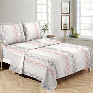 Parure de lit plate moderne ultra douce 100% microfibre polyester certifiée OEKO-TEX 1800TC Toute saison Textile de maison Couleur personnalisable - Product Image 3