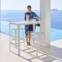 Nouvel ensemble de table et de chaises hautes d'extérieur, mobilier de bar pour hôtel, bar de bord de piscine, tabourets de bar pour patio