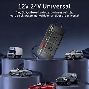 Convertisseur d'alimentation pour voiture 200W, DC12V 24V vers AC 110V <span class=keywords><strong>220V</strong></span>, avec double prise AC, <span class=keywords><strong>chargeur</strong></span> rapide USB-C PD pour allume-cigare de voiture - Product Image 5