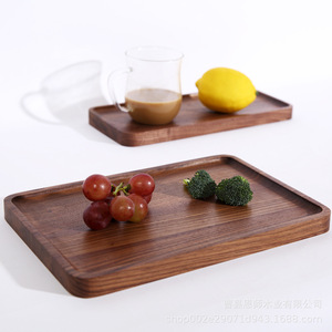 Solid Wood Tray <b>Set</b> <b>Square</b> Serving Platter For Fruit Breakfast Snack Restaurant Tableware Hotel Coffee Tea Use - Product Image 2