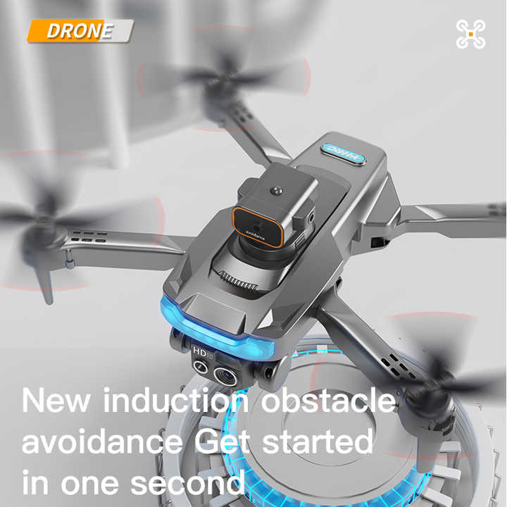 Black P15 Mini Drone Camera with Obstacle Avoidance