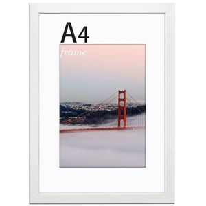 Haute qualité A4 blanc MDF bois <span class=keywords><strong>cadre</strong></span> <span class=keywords><strong>Photo</strong></span> conception Simple UV imprimé tenture murale et affichage de table pour la décoration intérieure - Product Image 1