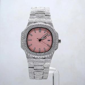 Reloj de Diamantes de Acero Inoxidable de Primera Calidad, 40 mm, Movimiento Automático de Cuarzo, para Hombre y Mujer, Disponible al Mejor Precio - Product Image 4