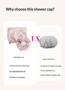 Set <span class=keywords><strong>de</strong></span> Cuidado Capilar para Mujer, Gorro <span class=keywords><strong>de</strong></span> Ducha Lavable Grande con Banda Elástica para Cabello Largo + Rizador + Accesorios para el Cabello - Product Image 3